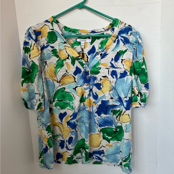 Chico's Tops - Women’s CHICOS Floral Blouse Large